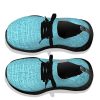 Blue Linen Waves - Black Soles